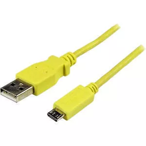 StarTech USBAUB1MYL 1m Yellow Charge Sync USB to Micro USB Cable