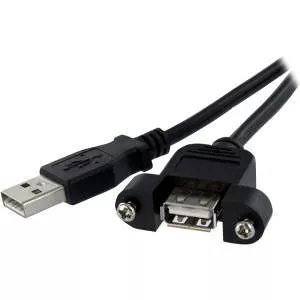 StarTech USBPNLAFAM2 2 ft Panel Mount USB Cable A to A - F/M