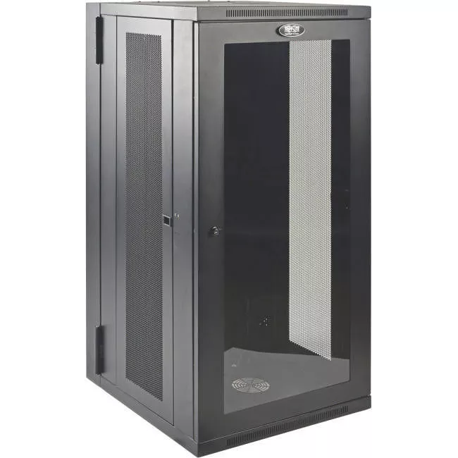 Tripp Lite SRW26USG SmartRack 26U Low-Profile Switch-Depth Wall-Mount Half-Height Rack Enclosure Clear Acrylic Window Hinged Back