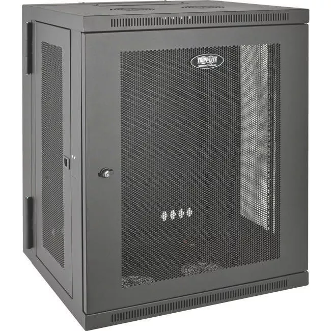 Tripp Lite SRW15US SmartRack 15U Low-Profile Switch-Depth Wall-Mount Half-Height Rack Enclosure Hinged Back