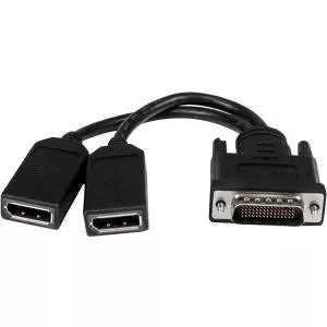 StarTech DMSDPDP1 8" DMS-59 to Dual DisplayPort Adapter Cable, 4K x 2K, DMS 59 pin (M) to 2x DP 1.2 (F) Splitter Y Cable, LFH to 2x DP Monitors