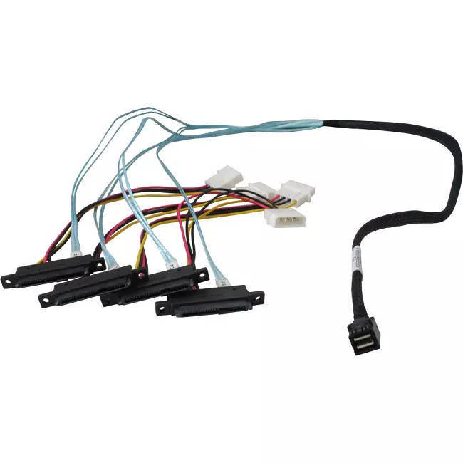 HighPoint 8643-4SAS-1M 1 Meter Cable Length, SFF-8643 to Controller & 4x SFF-8482 to 4x SAS Drives
