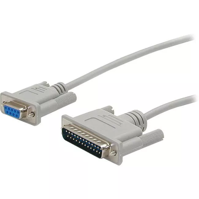StarTech SCNM925FM 10 ft Cross Wired DB9 to DB25 Serial Null Modem Cable - Null modem cable