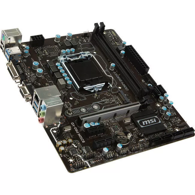 MSI B250M PRO-VD Desktop Motherboard - 1x Socket H4 LGA-1151 - Intel B250 - 2x DDR4 - 1x PCIe x16 - Micro ATX
