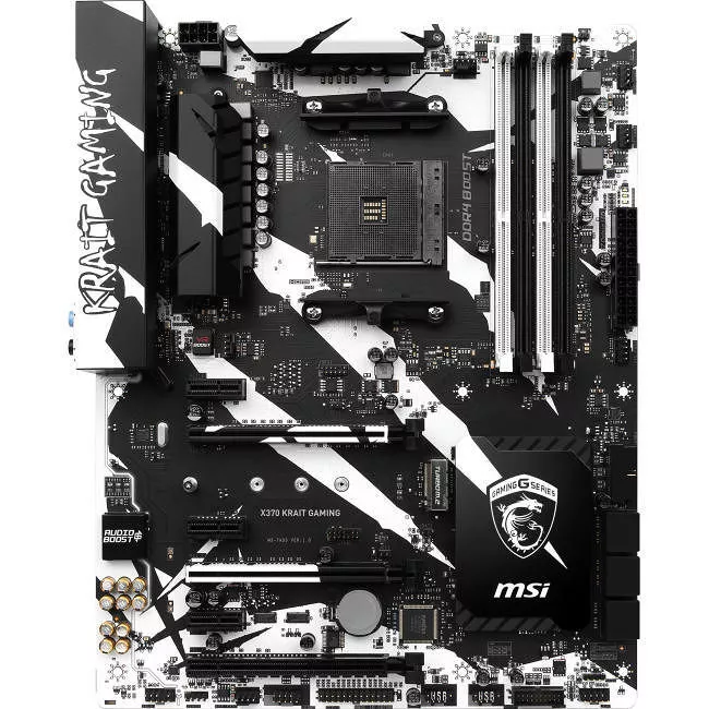 MSI X370 KRAIT GAMING Desktop Motherboard - 1x Socket AM4 - AMD X370 - 4x DDR4 - RAID - 1x M.2 - 3x PCIe x16 - ATX