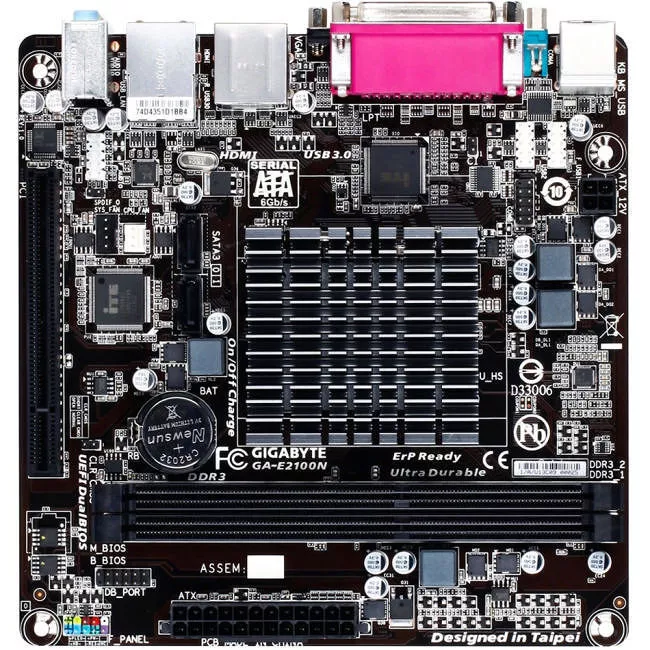 GIGABYTE GA-E2100N Desktop Motherboard - AMD 2x DDR3 - 1x RJ-45 - Mini ITX