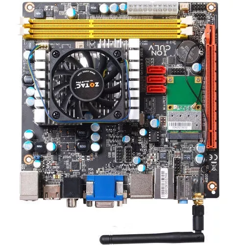 ZOTAC IONITX-P-E Desktop Motherboard - 1x NVIDIA 2x DDR3 - RAID - 1x PCIe x16 - Wi-Fi - Mini ITX