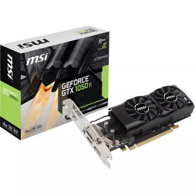 MSI GTX 1050 TI 4GT LP GeForce GTX 1050 Ti Graphic Card - 1.29 GHz Core - 4 GB GDDR5 - Low-profile