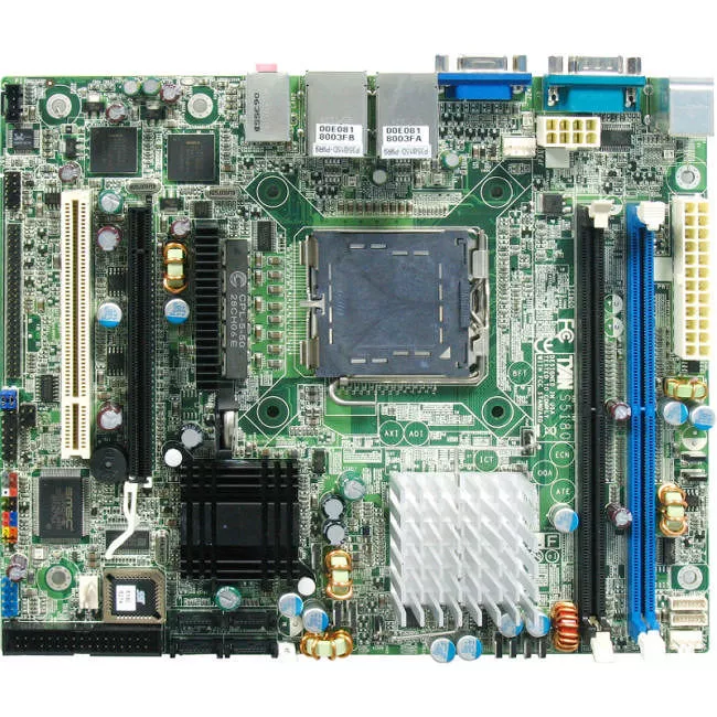 MiTAC S5180AG2N Workstation Motherboard - 1x Socket T LGA-775 - Intel Q965 Express - 2x DDR2 - 1x PCIe x16 - 2x RJ-45 - Flex ATX