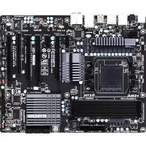GIGABYTE GA-990FXA-UD3 Desktop Motherboard - 1x Socket AM3 PGA-941 - AMD 990FX - 4x DDR3 - RAID - 2x PCIe x16 - 1x RJ-45 - ATX