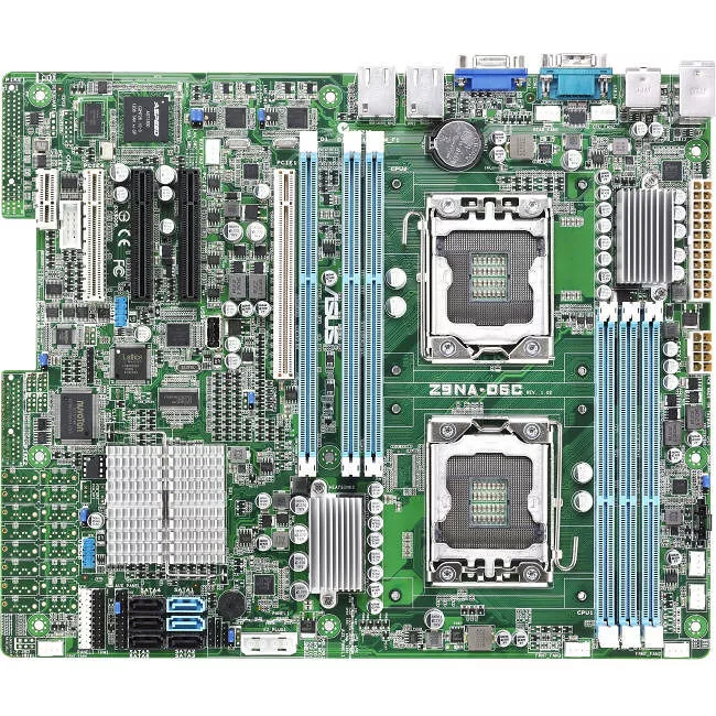 ASUS Z9NA-D6C Server Motherboard - 2x Socket B2 LGA-1356 - Intel C602-A - 6x DDR3 - RAID - 1x PCIe x16 - 2x RJ-45 - ATX