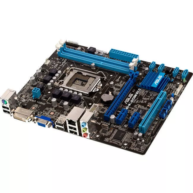 ASUS P8H61-M LE/CSM R2.0 Desktop Motherboard - 1x Socket H2 LGA-1155 - Intel H61(B3) Express - 2x DDR3 - No - 1x PCIe x16 - 1x RJ-45 - Micro ATX