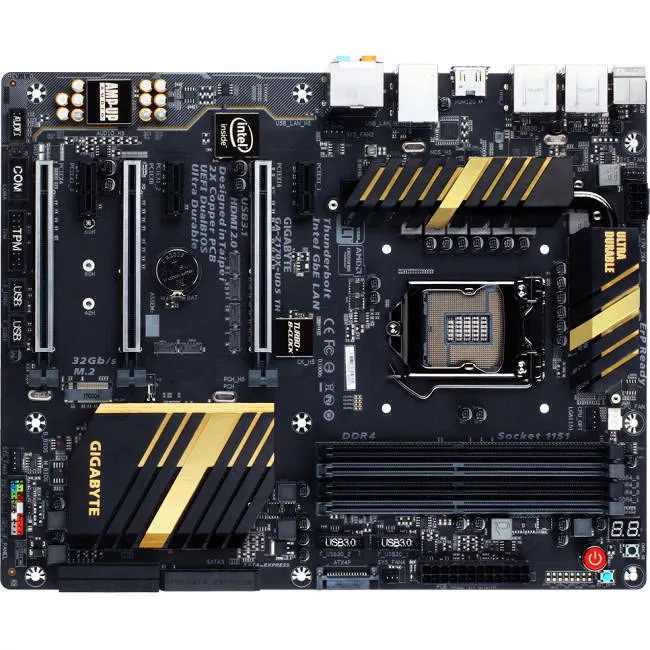 GIGABYTE GA-Z170X-UD5 TH Desktop Motherboard - 1x Socket H4 LGA-1151 - Intel Z170 - 4x DDR4 - RAID - 1x M.2 - 3x PCIe x16 - ATX