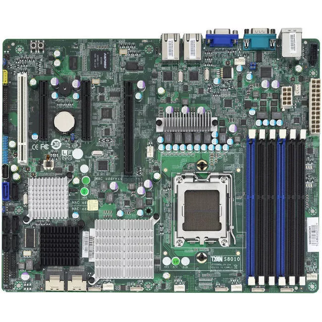 MiTAC S8010GM2NR Server Motherboard - 1x Socket C32 LGA-1207 - AMD SR5670 - 6x DDR3 - RAID - 1x PCIe x16 - 4x RJ-45 - ATX