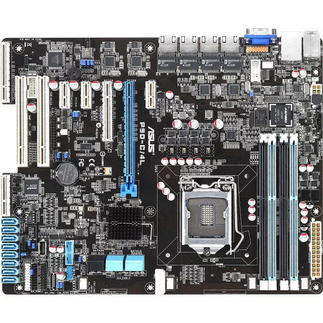 ASUS P9D-C/4L Server Motherboard - 1x Socket H3 LGA-1150 - Intel C224 - 4x DDR3 - RAID - 1x PCIe x16 - 4x RJ-45 - ATX