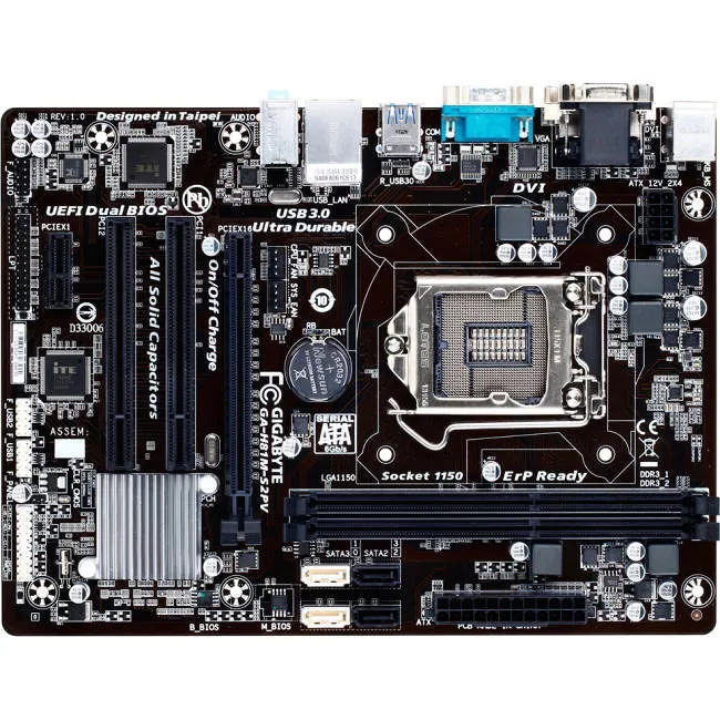 GIGABYTE GA-H81M-S2PV Desktop Motherboard - 1x Socket H3 LGA-1150 - Intel H81 - 2x DDR3 - 1x PCIe x16 - 1x RJ-45 - Micro ATX
