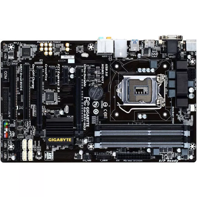 GIGABYTE GA-B85-HD3 Desktop Motherboard - 1x Socket H3 LGA-1150 - Intel B85 Express - 4x DDR3 - 2x PCIe x16 - 1x RJ-45 - ATX