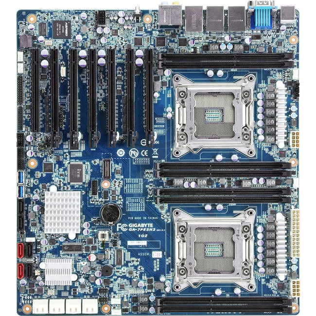 GIGABYTE GA-7PESH3 Server Motherboard - 2x Socket R LGA-2011 - Intel C602 - 8x DDR3 - RAID - 4x PCIe x16 - 3x RJ-45 - EATX