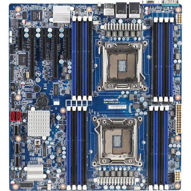 GIGABYTE GA-7PESH1 Server Motherboard - 2x Socket R LGA-2011 - Intel C602 - 16x DDR3 - RAID - 2x PCIe x16 - 3x RJ-45 - Enhanced EATX