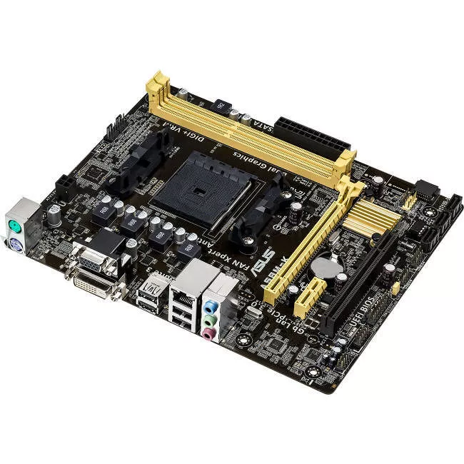 ASUS A58M-K Desktop Motherboard - 1x Socket FM2+ - AMD A58 - 2x DDR3 - RAID - 1x PCIe x16 - 1x RJ-45 - Micro ATX