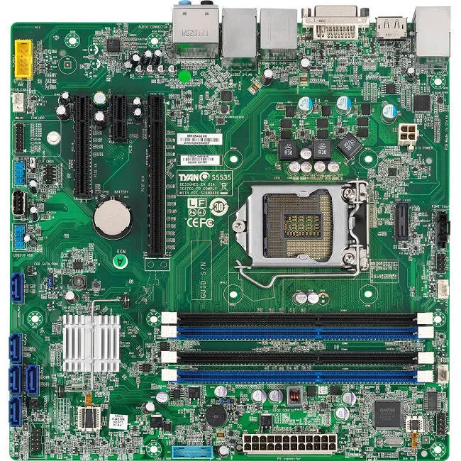 MiTAC S5535AG2NR Server Motherboard - 1x Socket H3 LGA-1150 - Intel Q87 Express - 4x DDR3 - RAID - 1x PCIe x16 - Micro ATX