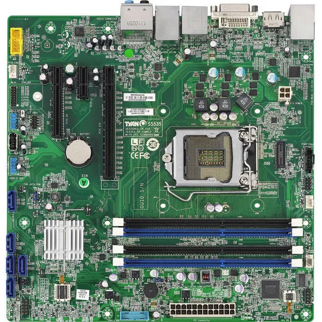 MiTAC S5535AG2NR-HE Server Motherboard - 1x Socket H3 LGA-1150 - Intel C226 - 4x DDR3 - RAID - 1x PCIe x16 - Micro ATX