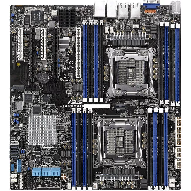 ASUS Z10PE-D16/4L Server Motherboard - 2x Socket LGA 2011-v3 - Intel C612 - 16x DDR4 - RAID - 1x M.2 - 3x PCIe x16 - 5x RJ-45 - SSI EEB