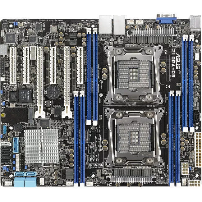 ASUS Z10PA-D8(ASMB8-IKVM) Server Motherboard - 2x Socket LGA 2011-v3 - Intel C612 - 8x RAID - 1x M.2 - 2x PCIe x16 - 3x RJ-45 - ATX
