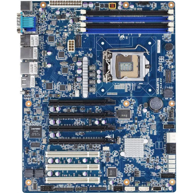 GIGABYTE GA-6LXSV Server Motherboard - 1x Socket H3 LGA-1150 - Intel C224 - 4x DDR3 - RAID - 4x PCIe x16 - 5x RJ-45 - ATX