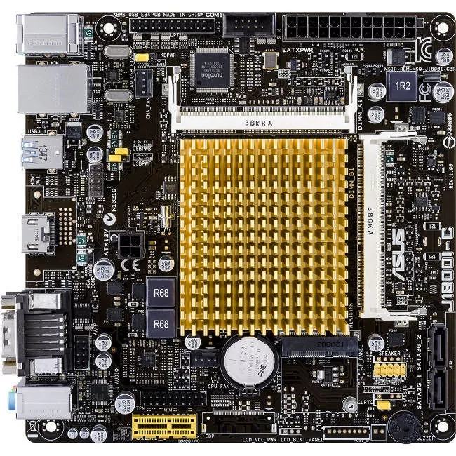 ASUS J1800I-C/C/SI Desktop Motherboard - Intel 2x DDR3 - 1x RJ-45 - Mini ITX