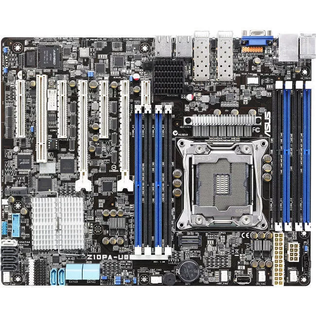 ASUS Z10PA-U8 Server Motherboard - 1x Socket LGA 2011-v3 - Intel C612 - 8x DDR4 - RAID - 1x M.2 - 2x PCIe x16 - 2x RJ-45 - ATX