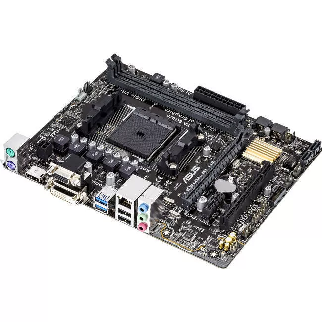 ASUS A68HM-PLUS Desktop Motherboard - 1x Socket FM2+ - AMD A68 - 2x DDR3 - RAID - 1x PCIe x16 - 1x RJ-45 - Micro ATX
