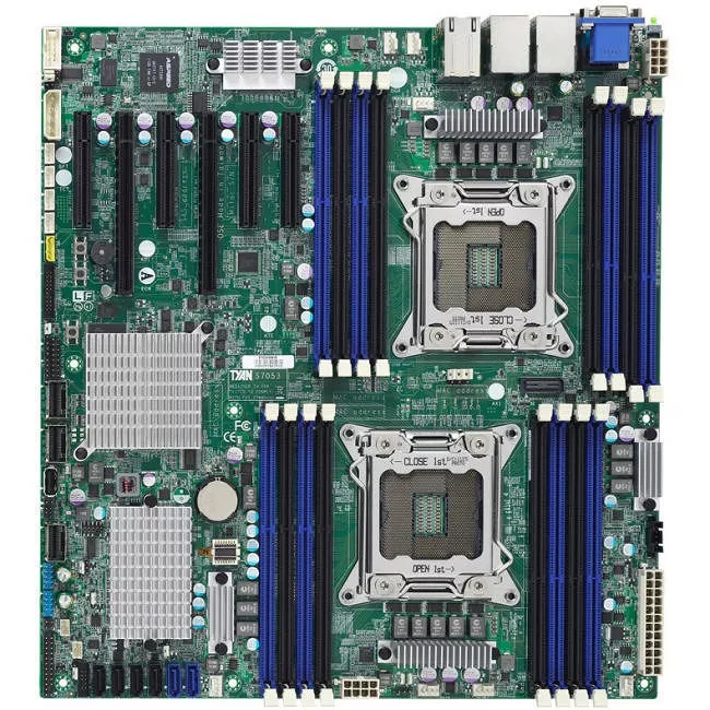 MiTAC S7053WGM2NR Server Motherboard - 2x Socket R LGA-2011 - Intel C602 - 16x DDR3 | DDR3L - 2x PCIe x16 - SSI EEB