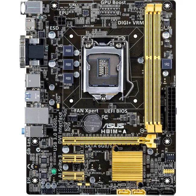 ASUS H81M-A/C/SI Desktop Motherboard - 1x Socket H3 LGA-1150 - Intel H81 - 2x DDR3 - 1x PCIe x16 - Micro ATX