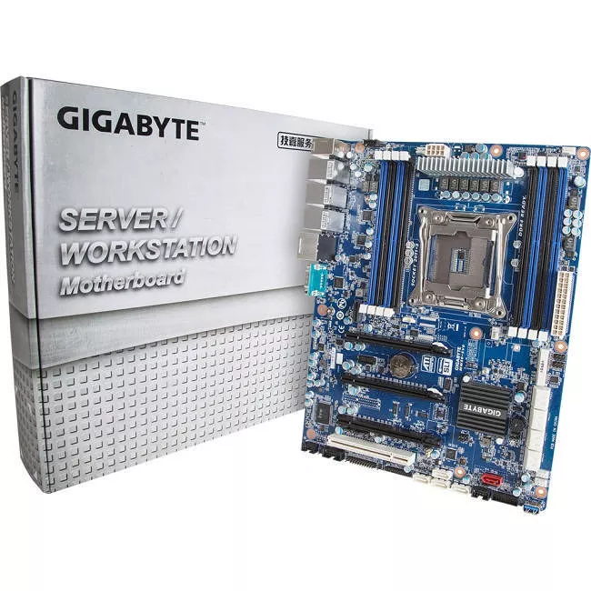 GIGABYTE MW50-SV0 Workstation Motherboard - 1x Socket LGA 2011-v3 - Intel C612 - 8x DDR4 - RAID - 3x PCIe x16 - 3x RJ-45 - ATX
