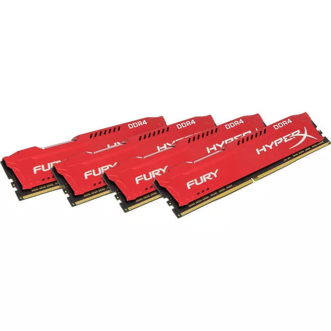 Kingston HX426C16FR2K4/32 HyperX Fury 32 GB DDR4-2666 Memory - DIMM - Unbuffered - Non-ECC - 1.20 V - 2666 MHz