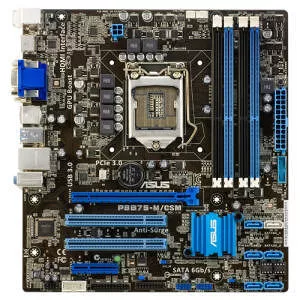 ASUS P8B75-M/CSM Desktop Motherboard - 1x Socket H2 LGA-1155 - Intel B75 Express - 4x DDR3 - 1x PCIe x16 - 1x RJ-45 - Micro ATX