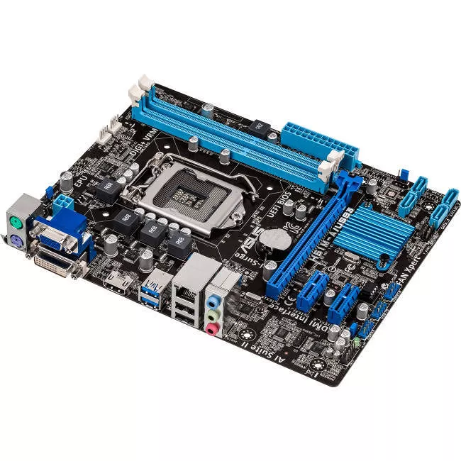 ASUS H61M-A/USB3 Desktop Motherboard - 1x Socket H2 LGA-1155 - Intel H61(B3) Express - 2x DDR3 - 1x PCIe x16 - 1x RJ-45 - Micro ATX
