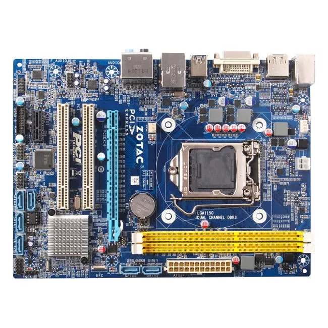 ZOTAC H87MAT-A-E Desktop Motherboard - 1x Socket H3 LGA-1150 - Intel H87 Express - 2x DDR3 - RAID - 1x PCIe x16 - Micro ATX