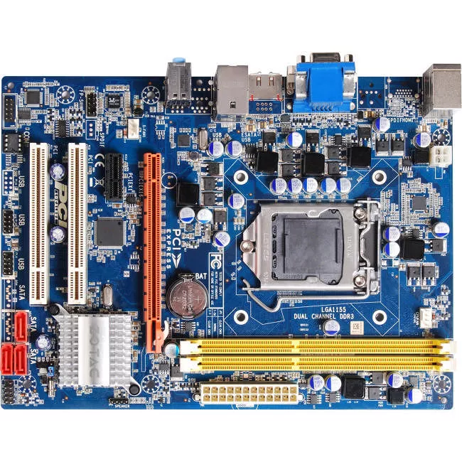 ZOTAC H61MAT-A-E Desktop Motherboard - 1x Socket H2 LGA-1155 - Intel H61 Express - 2x DDR3 - 1x PCIe x16 - 1x RJ-45 - Micro ATX