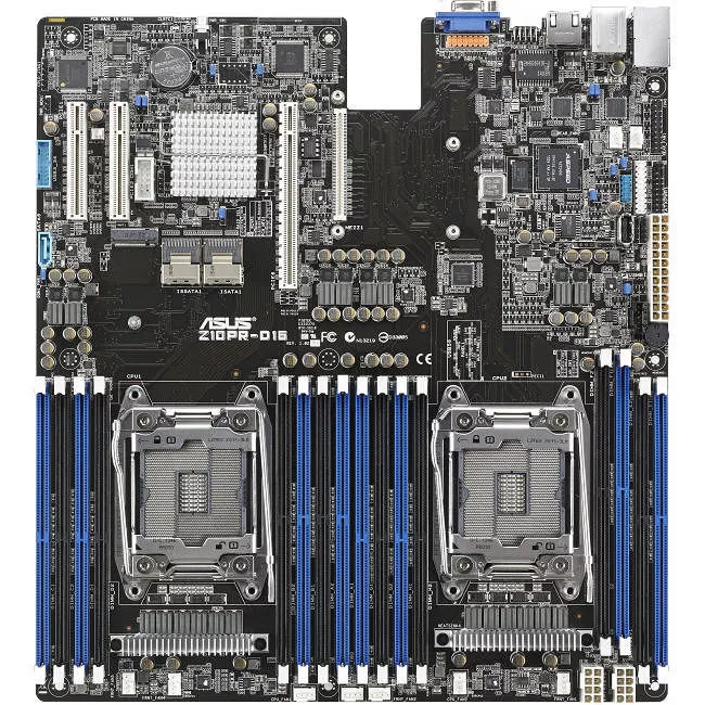 ASUS Z10PRD16 Server Motherboard - 2x Socket LGA 2011-v3 - Intel C612 - 16x DDR4 - 1x M.2 - 1x PCIe x16 - 3x RJ-45 - SSI EEB