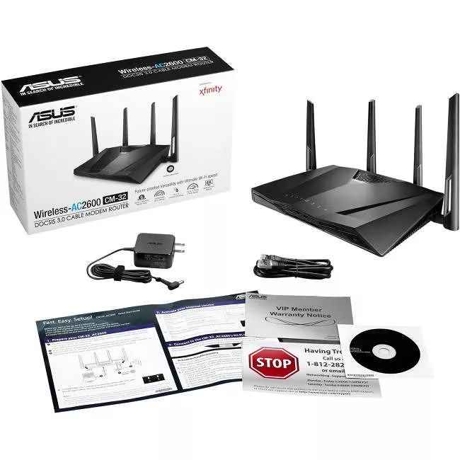 ASUS CM-32 Wi-Fi 5 IEEE 802.11ac Ethernet Modem/Wireless Router