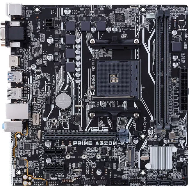 ASUS PRIME A320M-K Prime Desktop Motherboard - AMD A320 Chipset - Socket AM4