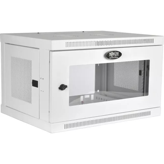 Tripp Lite SRW6UWG SmartRack 6U Low-Profile Switch-Depth Wall-Mount Mini Rack Enclosure Clear Acrylic Window White