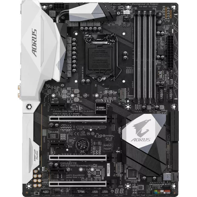GIGABYTE GA-Z270X-GAMING K7 Desktop Motherboard - 1x Socket H4 LGA-1151 - Intel Z270 - 4x DDR4 - RAID - 2x M.2 - 3x PCIe x16 - ATX