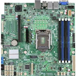 Intel DBS1200SPOR Server Motherboard - 1x Intel C236 - 4x DDR4 - RAID - Micro ATX