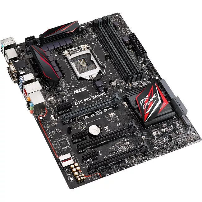 ASUS Z170 PRO GAMING Desktop Motherboard - 1x Socket H4 LGA-1151 - Intel Z170 - 4x DDR4 - RAID - 1x M.2 - 3x PCIe x16 - ATX
