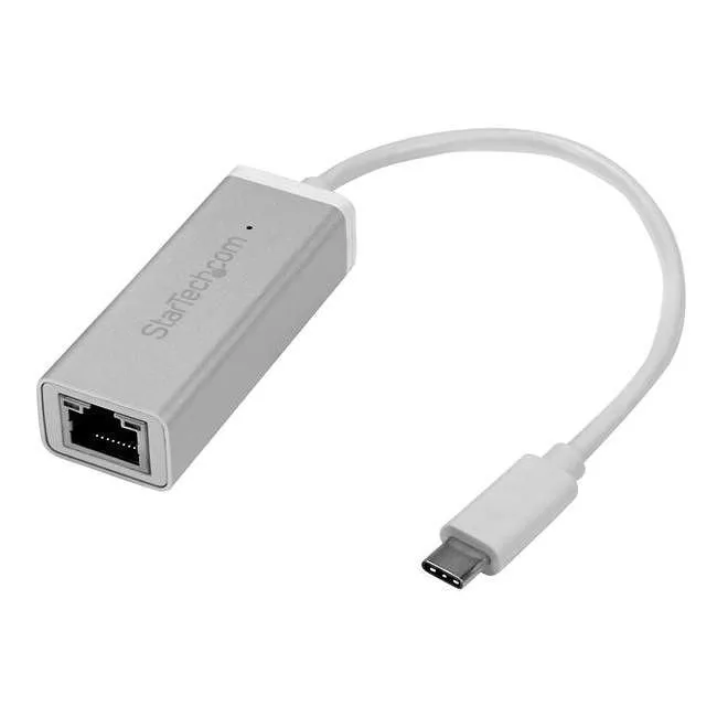 StarTech US1GC30A USB-C to Gigabit Network Adapter with Sleek Aluminum Housing - Silver