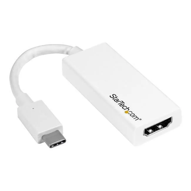 StarTech CDP2HD4K60W USB-C to HDMI Adapter White 4K 60Hz Thunderbolt 3