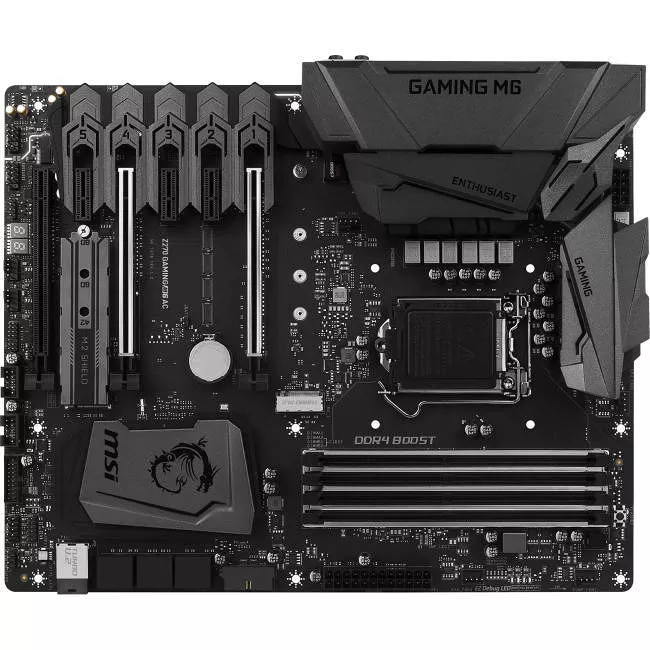 MSI Z270 GAMING M6 AC Desktop Motherboard - 1x Socket H4 LGA-1151 - Intel Z270 - 4x DDR4 - RAID - 2x M.2 - 3x PCIe x16 - Wi-Fi - ATX